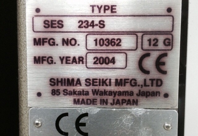 Плосковязальная машина Shima Seiki SES234-S 2004 год-MFG номер